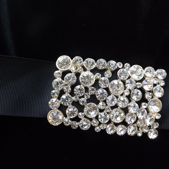 NWT Black Alex Evening dress with crystal belt - Picture 6 of 8